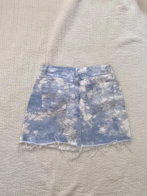 light blue and white cloud Princess Polly denim skirt thumbnail 4