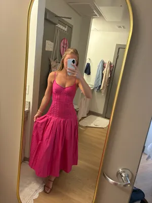 The GREAT. NWT pink/fuchsia formal maxi dress thumbnail 7