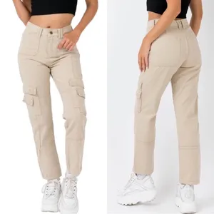Lioness Stacey High Rise Cargo Pants Tan Beige Small thumbnail 2