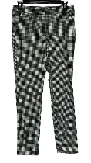 Zara Black & White Gingham‎ Print High Rise Ankle Pants Size S thumbnail 1