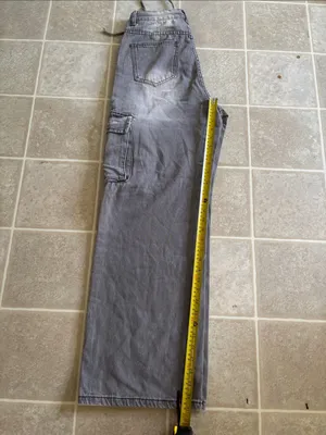 By Corea Washed Gray Cargo Boyfriend Jeans I think it’s a size S thumbnail 5