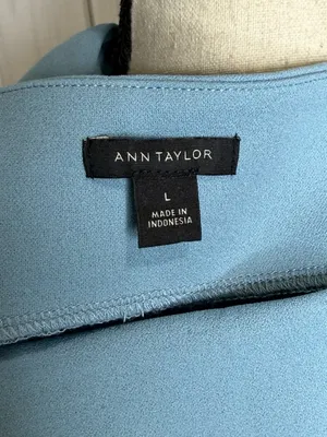 Ann Taylor Tank Top Womens Sz Large Blue Square Neck Sleeveless thumbnail 13