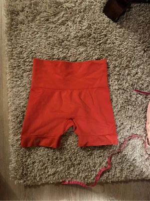 SET Active High-Waist Orange Bike Shorts thumbnail 3