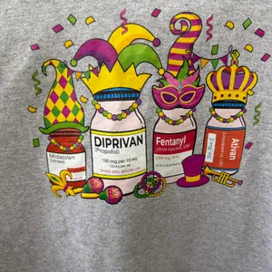 Unisex Gildan RX Graphic Hoodie Size XL Prescription Pharmacy Mardi Gras thumbnail 2