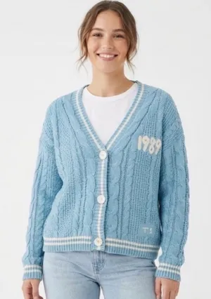 Taylor Swift 1989 Taylor's Version Cardigan Blue Seagull XS/SM Official Merch thumbnail 1