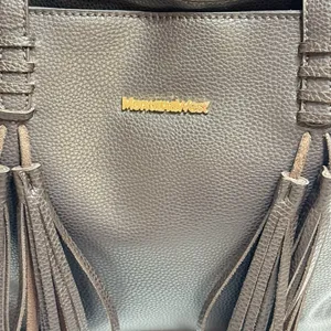 Montana West Large Tasseled Brown Tote Bag thumbnail 3