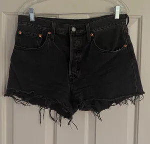 Levi's Black 501 shorts thumbnail 1