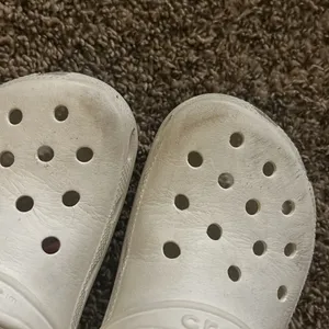 white crocs, scuffed size W:8 M:6 thumbnail 2