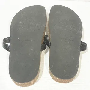 Tory Burch‎ Miller Cloud Patent Cork Black Thong Sandals Size 9 thumbnail 5