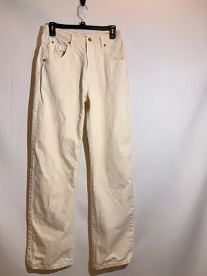 Habitual Ivory High Rise Wide Leg Straight Jeans Cream Denim Pants 27 US 4 thumbnail 10