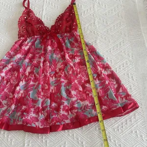 Women’s Pink & Red Mesh Lace & Sequins Babydoll Lingerie Top Sz S Small thumbnail 5