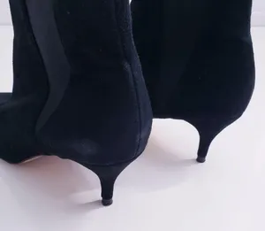 Zara Sapatu Suede Pointed Toe Ankle Booties thumbnail 6