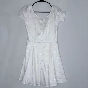 Lucy In The Sky Puff Sleeves White Mini Dress thumbnail 7
