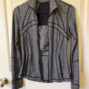Lululemon Athletica Gray Fitted Zip-Up Jacket thumbnail 1