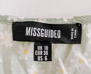 Missguided // Pistachio Green mini Floral dress thumbnail 2