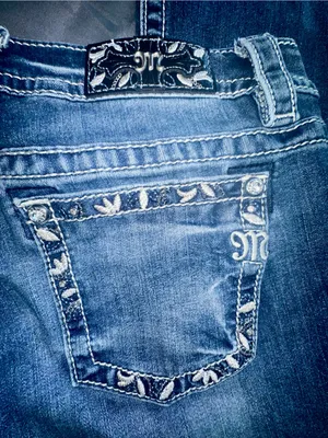 Miss Me Western Floral Border Bootcut Jeans! thumbnail 7
