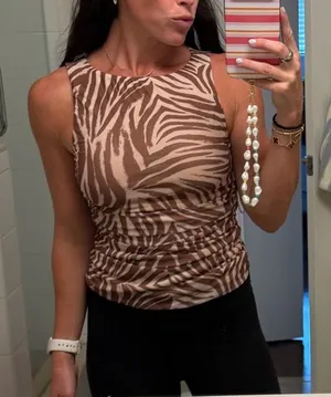 AFRM Zebra Top Brown thumbnail 1