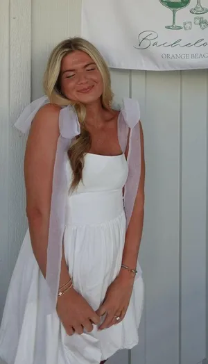 Reformation White Enza Dress thumbnail 5