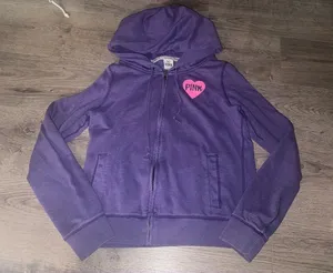PINK Victoria’s Secret OLD PINK Vintage Y2K STYLE 2011 purple hooded jacket thumbnail 1