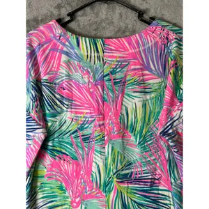 Lilly Pulitzer Scarlett Macaw Tropical Pink Shift Dress Large Resort Vacation‎ thumbnail 4