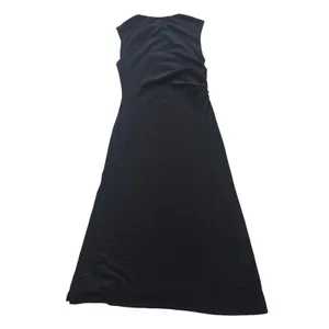 ASTR The Label NWT -747 Drape Sleeveless Midi Dress‎ Black Ruched Womens Large thumbnail 5