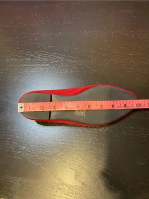 SHEIN Red Suede Pointed-Toe Ballet Flats thumbnail 5