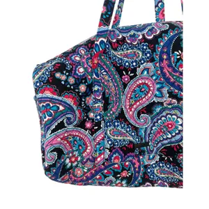 Vera Bradley Duffle Bag Women Large Multicolor Paisley Quilted Travel Weekender thumbnail 2