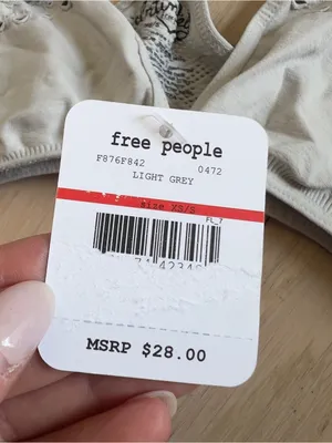 Free People Truth Be Told Bra Bralette in Light Grey NWT thumbnail 4