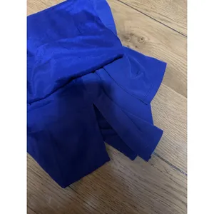 Worthington Women Size Medium V Neck Short Sleeve Blouse Blue Polyester‎ Stretch thumbnail 8