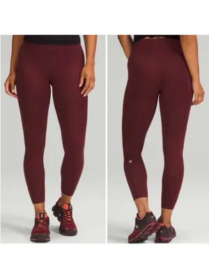 Lululemon‎ Base Pace High-Rise Tight 25" Red Merlot size 6 thumbnail 2