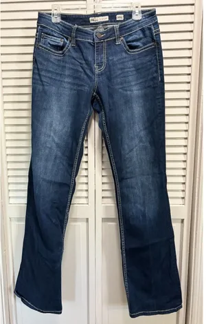 BKE Denim Payton Dark Bootcut Jeans Pockets Embroidered Size‎ 30XL Low Rise thumbnail 1