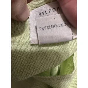 VTG Belford for Neiman Marcus Lime Green Knit Top - 3/4 Sleeve‎ Cotton Blend M thumbnail 6