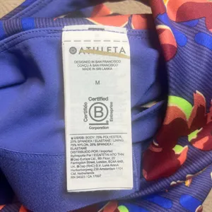 Athleta Floral Racerback Tank Top - Blue and Red thumbnail 5
