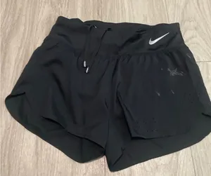 Nike Women's Black Athletic Running Shorts with Drawcord thumbnail 1