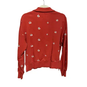 Lou & grey Coral‎ Daisy Embroidered Quarter Zip Sweatshirt Size S thumbnail 2