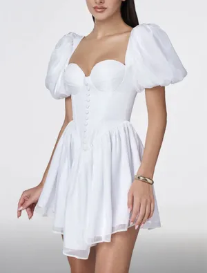 ADEIRLINA Bridal Corset Mini‎ Dress White NWT XS thumbnail 1