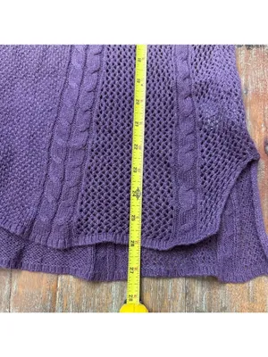 American Eagle Outfitters Purple Ombre Crew Neck Sweater Small thumbnail 9
