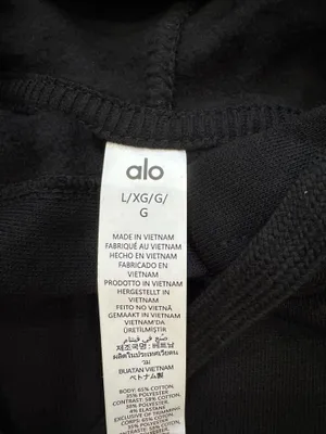 Alo hoodie large size Black thumbnail 5