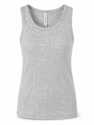 Fabletics Modal Rib Built-In Bra Tank Gray M thumbnail 2