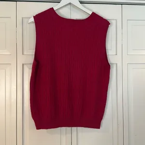 L.L. Bean cashmere wool cableknit vneck sweater vest large thumbnail 5