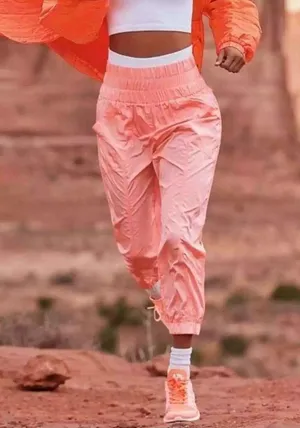 Free People Movement The Way Home Joggers in Papaya Punch (Size S) thumbnail 1
