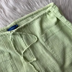 Vintage Gauze Cotton Lime Green Beach Pants thumbnail 3