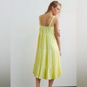 SATURDAY SUNDAY by Anthropologie Yellow Sleeveless Maxi Dress Size XL thumbnail 8
