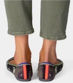 Rothy's The Point Olive Limited Edition Camo Flats Loafers thumbnail 1