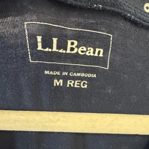 L.L. Bean Navy Polka Dot Faux Wrap Midi Dress Empire Waist 504854 M Reg thumbnail 6