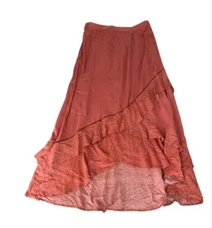 Love Fire Maxi Skirt Layered Fairy 90s Y2K High Low Size XL thumbnail 2