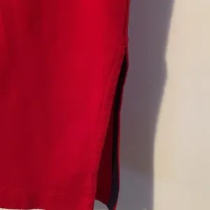 Red mid dress with collar, cute summer dress, sleeveless casual dress thumbnail 6