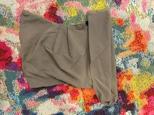Zara Dark Khaki Green Ruched Elasticized Top thumbnail 2