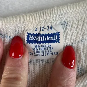 Vintage HEALTHKNIT Small Womens Long John Thermal 2 Pc Set Top Bottom Floral USA thumbnail 5