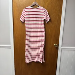 Tuckernuck Pomander Place Gio Stripe Short Sleeve Long Maxi Dress Red Pink Small S thumbnail 12